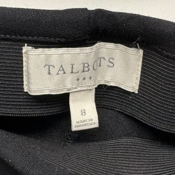 Talbots Black Pull On Pants, Dress Slacks, Elastic Waist, Size 8 - Picture 2 of 3
